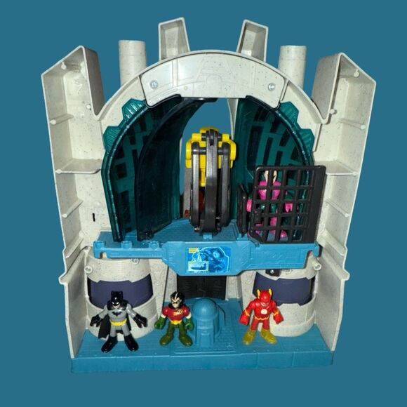 Imaginext DC Super Friends Hall of Justice The Batcave Bat Boat Superman Flash - Picture 4 of 10